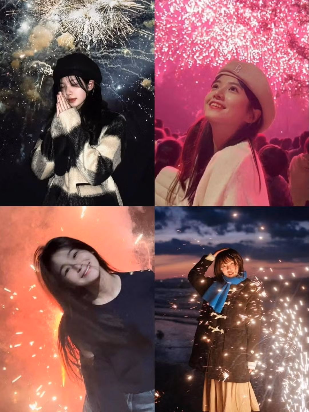 Đặc biệt, ở nhiều nơi vào thời khắc countdown sẽ tổ chức bắn pháo hoa. Những bức hình với khung cảnh pháo hoa rực rỡ được nhiều cô nàng rất yêu thích. Để chụp được những màn pháo hoa ưng ý trong năm mới, chúng ta cần hạn chế việc rung, lắc tay khi chụp ảnh. Nếu smartphone của bạn có hỗ trợ chế độ chụp ảnh pháo hoa, hãy tận dụng nó.