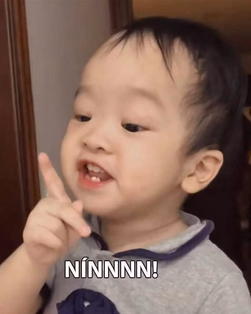Xuất phát từ một đoạn video của một em bé tên Sữa, chỉ một từ "nín" khiến MXH rần rần theo. Trong đoạn clip, người mẹ hỏi: "Ở lớp con khóc thì cô bảo như nào?" thì Sữa đặt ngón tay lên môi và nói duy nhất 1 từ: "Nín".