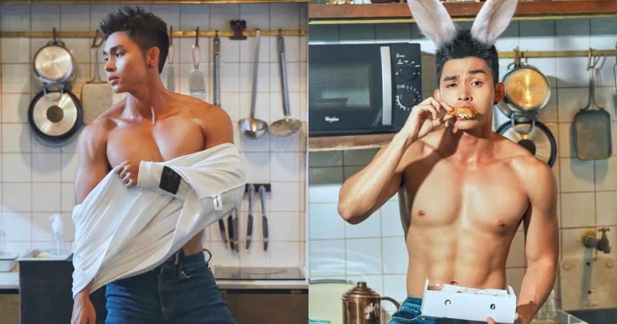 Thỏ trắng Jun Phạm khoe body 6 múi săn chắc sau thời gian tập tành chăm chỉ. Ảnh: a4vn.