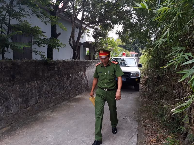 Khu vực áp giải được lực lượng công an bảo vệ an ninh rất nghiêm ngặt.