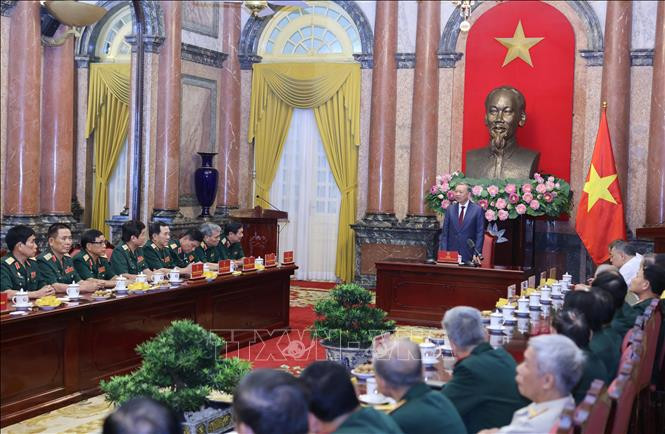 Tổng Bí thư, Chủ tịch nước Tô Lâm gặp mặt đoàn cựu chiến binh Sư đoàn 308 Tong Bi thu, Chu tich nuoc To Lam gap mat doan cuu chien binh Su doan 308