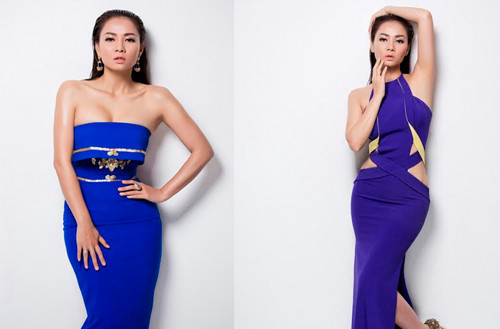 Thu Minh hat dem chung ket Hoa hau Hoan vu Viet Nam