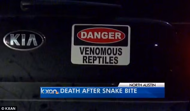 Nhiều người phỏng đoán, vì quá yêu thú cưng của mình mà Grant đã không nỡ làm tổn hại nó, chàng thanh niên chấp nhận ngồi yên để rắn độc cắn chết chứ không muốn làm nó bị thương. Trong ảnh là miếng dán cảnh báo có rắn độc dán trong ô tô của Grant.