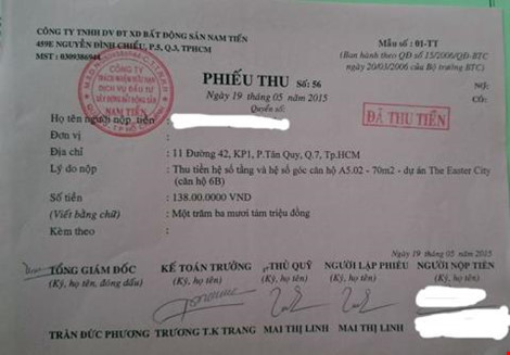 Số tiền chênh lệch 138 triệu đồng được Nam Tiến "hô biến" thành hệ số tầng và hệ số góc.