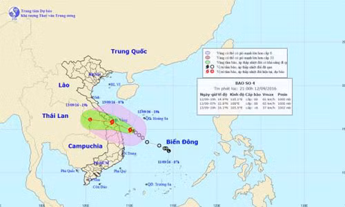 Tin moi nhat con bao so 4 sap do bo Da Nang Quang Ngai