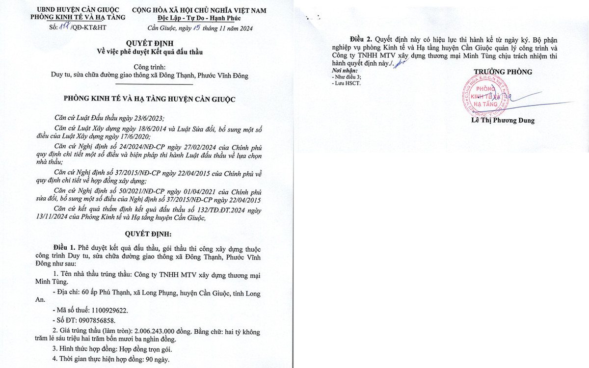 Long An: Nang luc Cty Minh Tung trung goi thau hon 11 ty tai Can Giuoc-Hinh-2