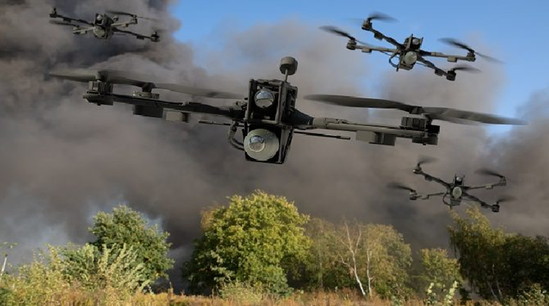 Lần đầu tiên về việc Quân đội Nga sử dụng rộng rãi các thiết bị bộ lặp như vậy được biết đến vào tháng 3/2024. Khi đó một video được phát hành về máy bay không người lái VTOL Bee hoạt động như tàu mẹ: đưa các máy bay không người lái FPV nhỏ hơn và đồng thời đóng vai trò như một nút tiếp sóng trong đường truyền dữ liệu trên không. Ảnh minh họa.