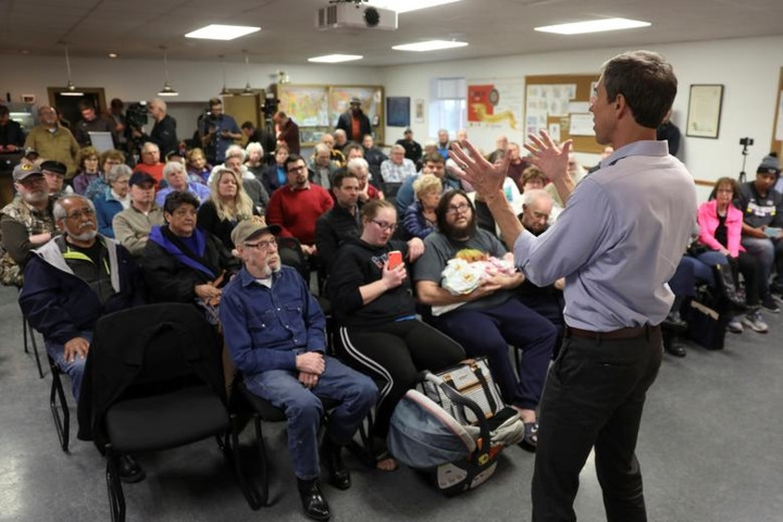 Theo kết quả một cuộc thăm dò dư luận tại Iowa tuần trước, ông O'Rourke chỉ được 5% cử tri Đảng Dân chủ chọn làm ứng viên hàng đầu.