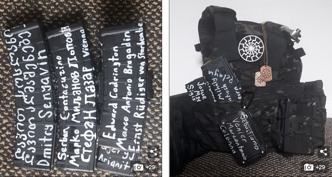 Trong đoạn Video này, có thể thấy hung thủ đã có tính toán và chuẩn bị kỹ lưỡng, thậm chí hắn còn ghi thông điệp của mình lên hộp tiếp đạn bằng nhiều thứ tiếng khác nhau. Nguồn ảnh: Dailymail.