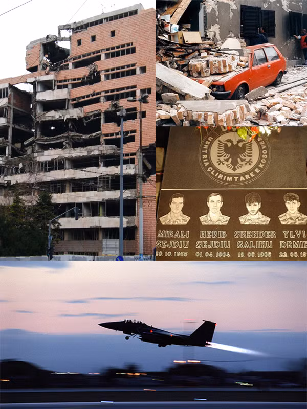 Với ưu thế vượt trội về sức mạnh quân sự, NATO đã huy động tới hơn 1.000 máy bay, trong đó bao gồm cả các máy bay chiến đấu tàng hình F-117A hiện đại nhất thế giới. Với loại máy bay này, Không quân Mỹ tin rằng không có loại vũ khí nào bắn hạ.