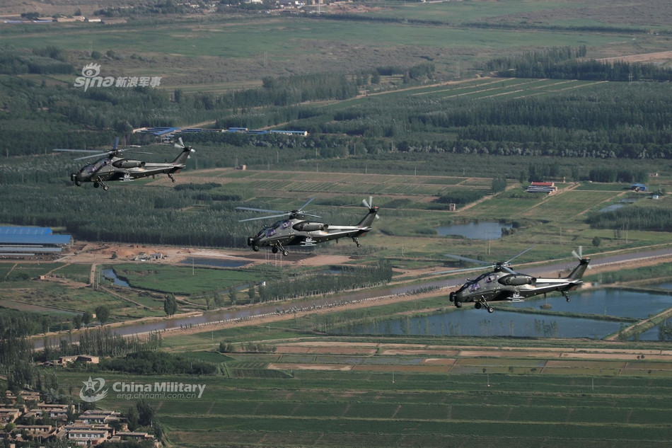 Đây là loại trực thăng tấn công được Trung Quốc thiết kế với nhiệm vụ chính nhắm vào việc tiêu diệt xe tăng đối phương và nhiệm vụ đối không dù có - cũng chỉ là nhiệm vụ phụ của Z-10. Nguồn ảnh: Sina.