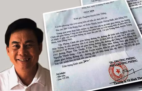 Cong an Dong Nai len tieng vu Pho phong CSGT Vo Dinh Thuong