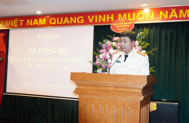 Đại tá Lê Minh Hà - Phó Cục trưởng B03 đến nhận công tác tại X06 để bầu giữ chức Phó Chủ nhiệm Thường trực Uỷ ban Kiểm tra Đảng uỷ Công an Trung ương.