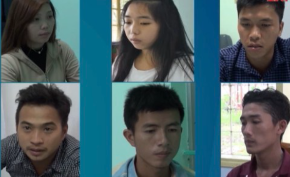 Sau khi có đủ tài liệu, chứng cứ, ngày 10/6/2018, Công an huyện Đức Phổ tiến hành bắt 7 đối tượng liên quan đến vụ án, gồm: Trương Bích Liễu (25 tuổi, quê Long An), Bạch Thị Kim Hồng (19 tuổi, quê Hậu Giang), Trần Hoài Trung (26 tuổi, ngụ thị trấn Đức Phổ), Nguyễn Quốc Phong (28 tuổi, ngụ xã Phổ Hòa), Cao Ngọc Hoàng (26 tuổi, ngụ xã Phổ Minh), Nguyễn Xuân Thơm (26 tuổi, ngụ xã Phổ Nhơn, cùng huyện Đức Phổ), Lê Anh Giôn (ngụ huyện Nghĩa Hành, tỉnh Quảng Ngãi).