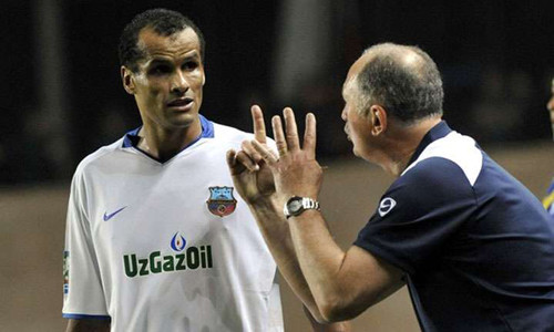 Rivaldo (trái) trong thời gian thi đấu cho Bynyodkor. Ảnh: Blick.