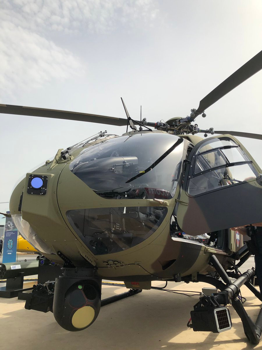 Cũng tại triển lãm này, Airbus đã lần đầu tiên giới thiệu chiếc H145M đầu tiên mà tập đoàn này đang chế tạo cho Không quân Serbia, hiện tại Serbia đang đặt mua ít nhất 9 chiếc H145M từ Airbus. Nguồn ảnh: Belogardejac