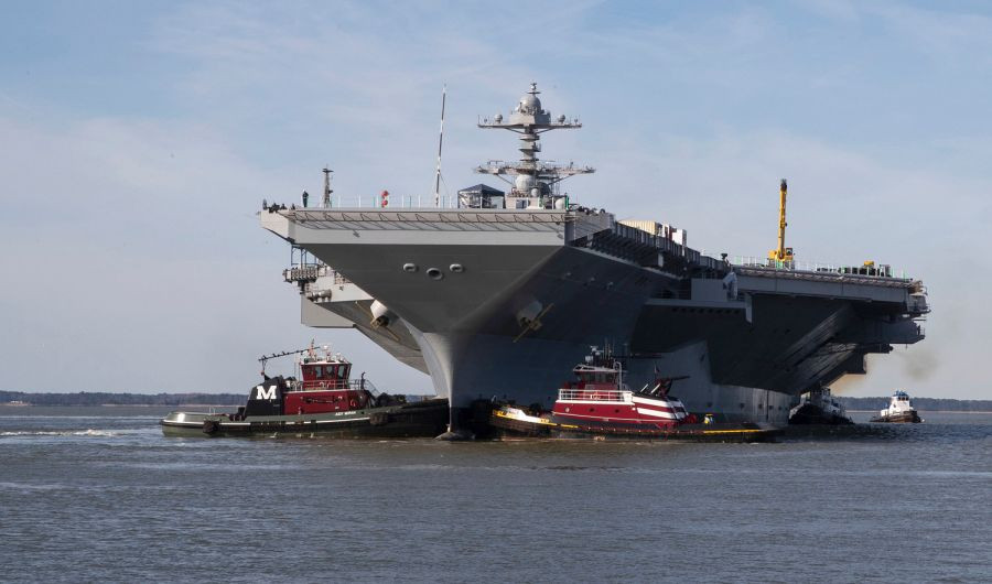 Với cái giá 13 tỷ USD cho mỗi chiếc, các tàu sân bay lớp Ford được xem là tàu chiến đắt nhất lịch sử nước Mỹ cho tới thời điểm hiện tại. Trước đó, tàu USS John F. Kennedy dự kiến sẽ được hạ thuỷ và bàn giao cho Hải quân Mỹ ngay trong năm 2019 này nhưng phải tới năm 2024 mới chính thức hoạt động trực chiến được. Nguồn ảnh: USNI.