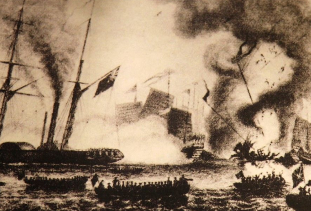 Trả giá cho sự thất bại trong cuộc chiến tranh Nha phiến lần thứ hai này đó là Điều ước Thiên Tân được hai bên ngồi vào ký kết với một loạt các điều khoản bất lợi cho người Trung Quốc được phía Anh đưa ra. Theo đó, khu vực Cửu Long thuộc phía Nam Hong Kong cũng được nhà Thanh nhượng lại cho Anh. Nguồn: Baidu.