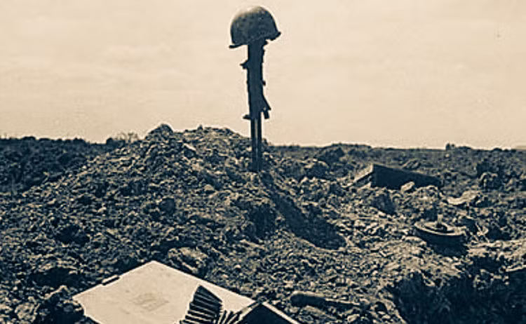 Phần lớn binh lính Mỹ thiệt mạng được chôn cất tại chỗ. Nguồn ảnh: BI.