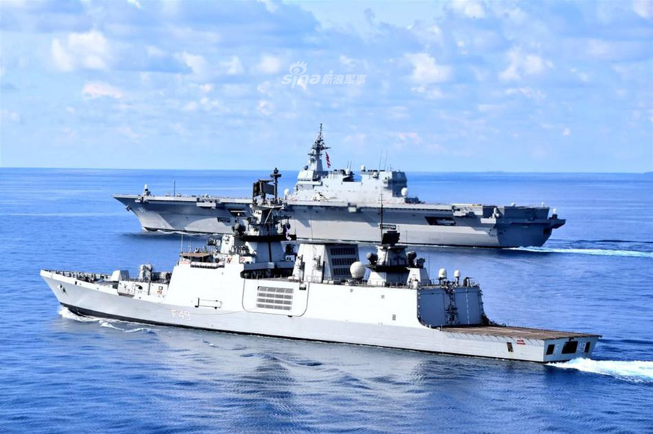 Được biết trước khi tới Ấn Độ Dương, biên đội tàu chiến của Phòng vệ Biển Nhật Bản gồm khinh hạm tàng hình INS Sahyadri và khu trục hạm mang trực thăng Izumo cũng đã có các hoạt động diễn tập trên biển với Hải quân các nước Đông Nam Á trên biển Đông. Trong khi đó ở Ấn Độ Dương , biên đội tàu này chỉ thực hiện tuần tra chung với Hải quân Ấn Độ trên vùng biển Andaman. Nguồn ảnh: Sina.