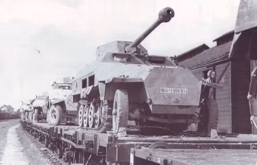 Khẩu pháo cỡ nòng 7,5cm được sử dụng trên pháo tự hành Sdkfz 251/22 là khẩu Pak-40 - khẩu pháo chống tăng xương sống của quân đội Đức trong chiến tranh thế giới thứ hai. Nguồn ảnh: Pakwagen.