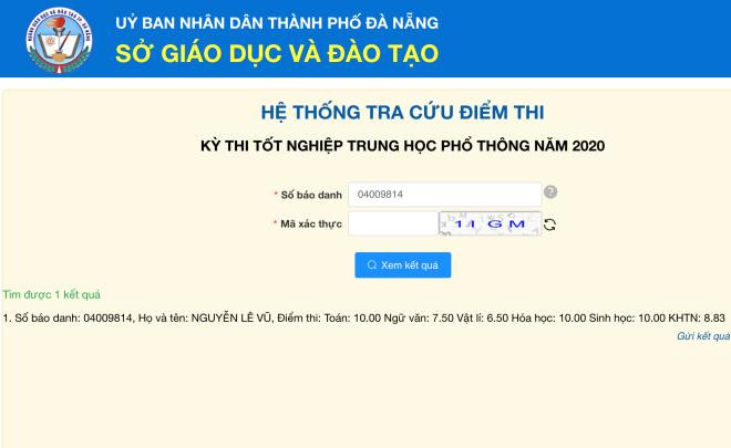 Thi sinh Da Nang dat 30 diem khoi B, soan ngoi thu khoa toan quoc