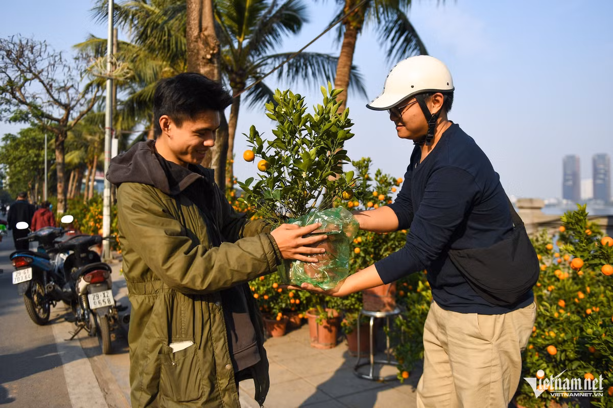 Nhiều khách đi xe máy ghé xem, ngó nghiêng rồi không trả giá mà lặng lẽ rời đi.