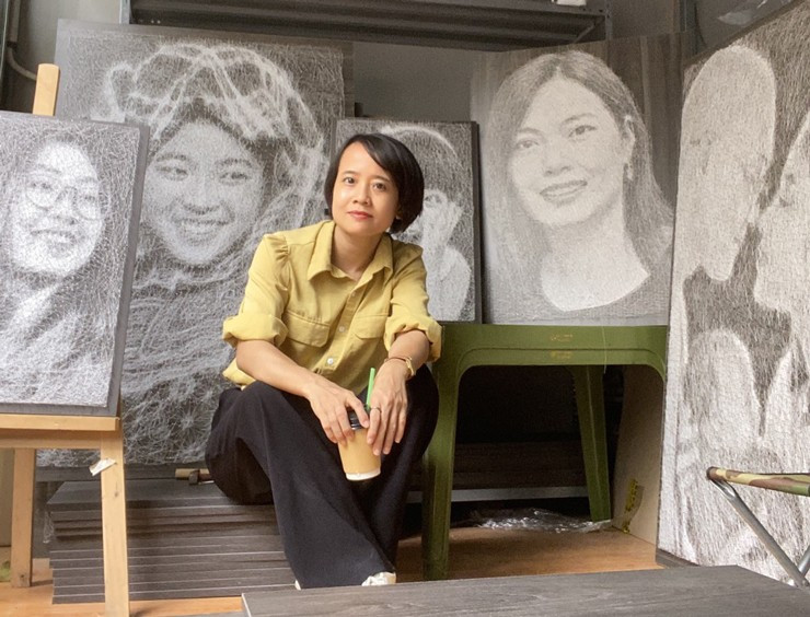 Ngỡ ngàng tranh sáng tạo từ đinh và chỉ bán giá vài chục triệu - Hình 4 Ngo ngang tranh sang tao tu dinh va chi ban gia vai chuc trieu-Hinh-4