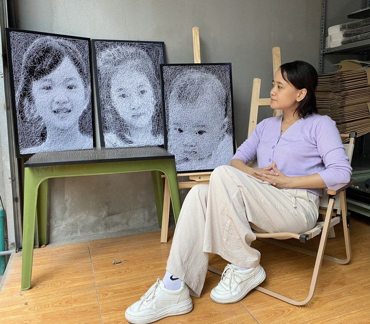 Ngỡ ngàng tranh sáng tạo từ đinh và chỉ bán giá vài chục triệu Ngo ngang tranh sang tao tu dinh va chi ban gia vai chuc trieu