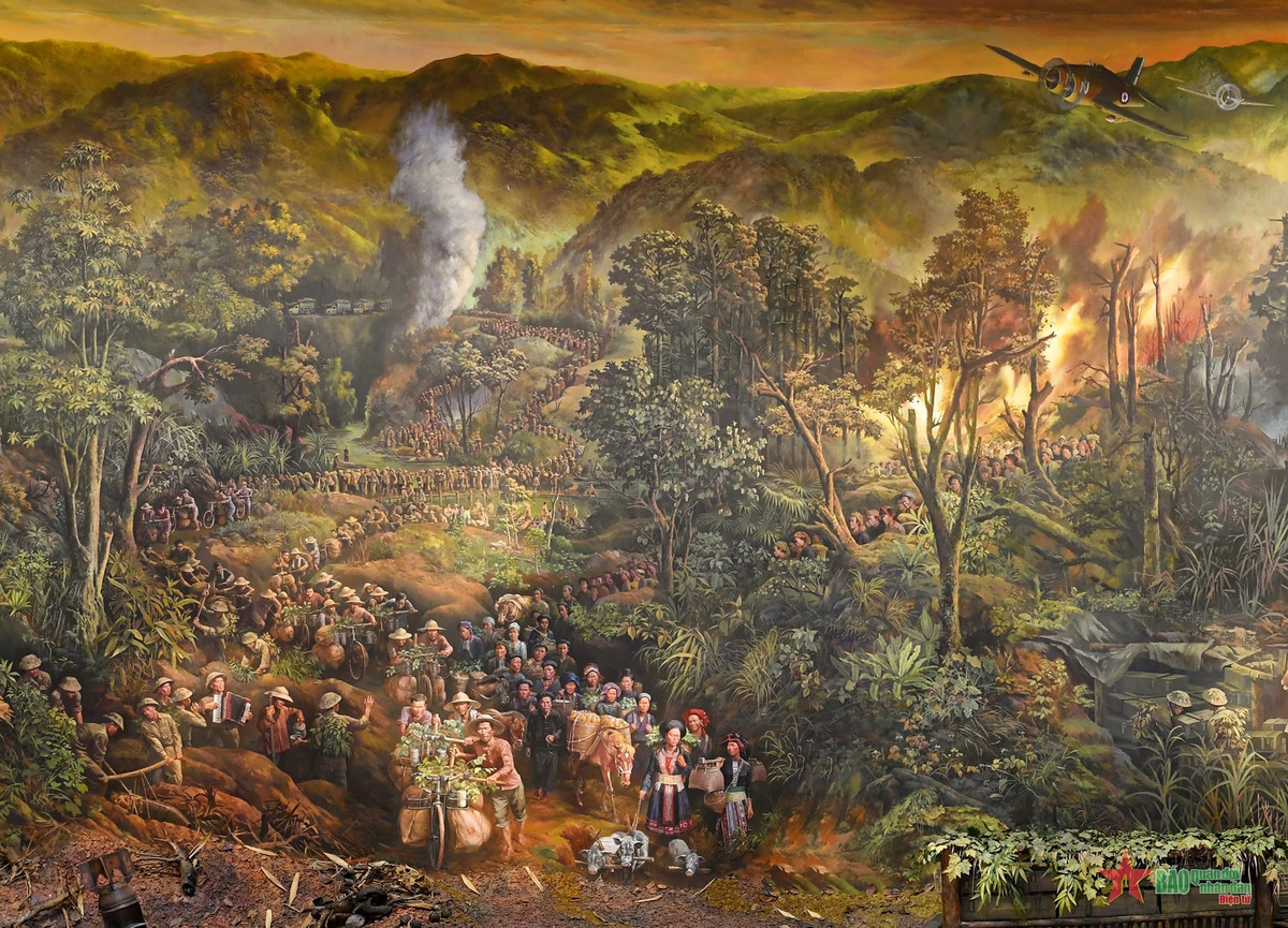 Tranh panorama “Chien dich Dien Bien Phu” den voi nguoi dan Ha Noi bang cong nghe 3D mapping-Hinh-2