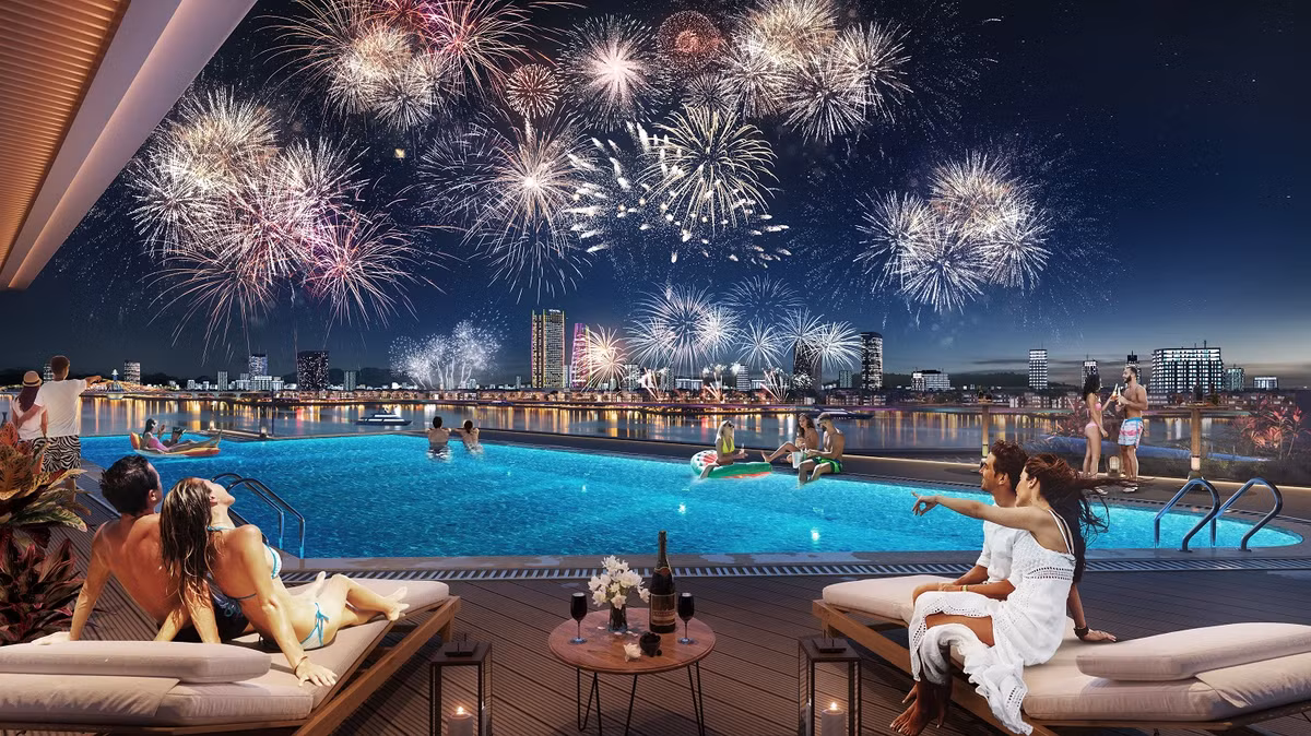 Toa thap ngam phao hoa dep nhat Da thanh “don tim” gioi thuong luu