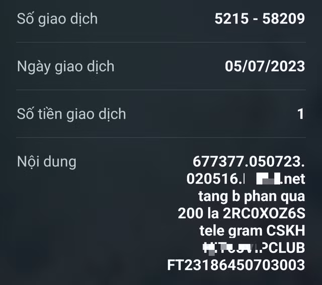 Lật tẩy chiêu trò chuyển khoản 1 đồng - Hình 2 Lat tay chieu tro chuyen khoan 1 dong-Hinh-2