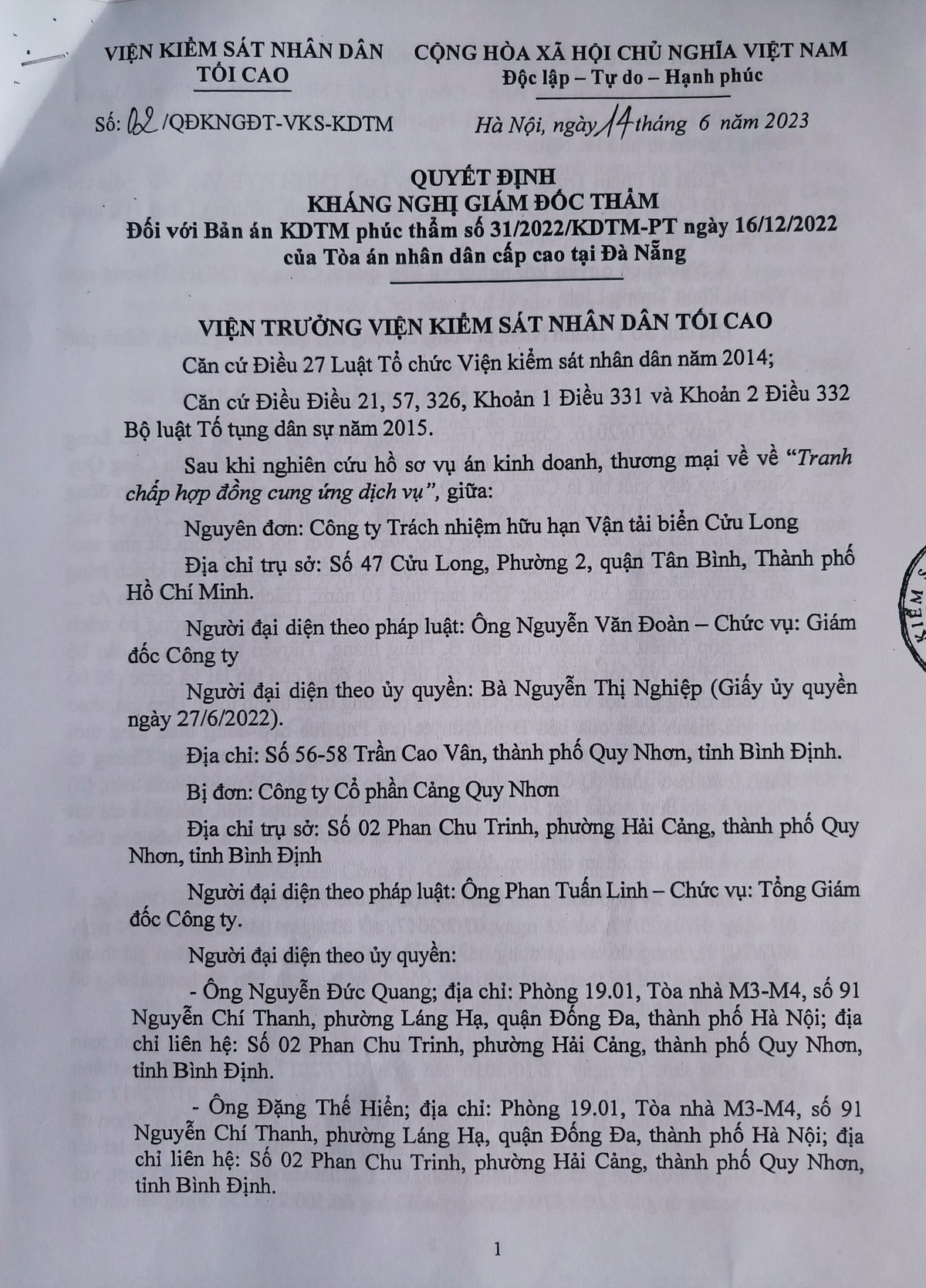 Tranh chap tau lai dat tai Cang Quy Nhon: VKS nhan dan toi cao khang nghi-Hinh-2