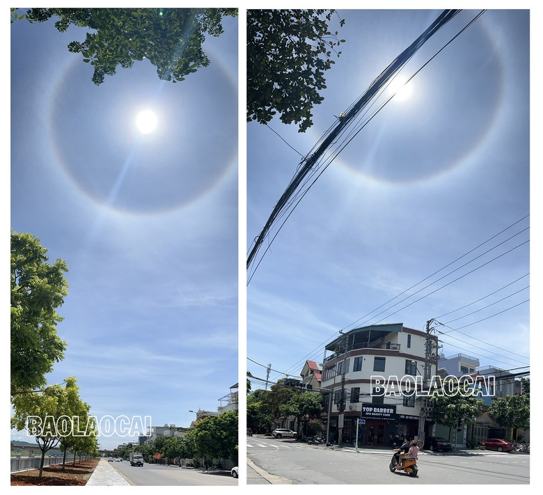 Hào quang mặt trời tuyệt đẹp xuất hiện giữa trưa tại thành phố Lào Cai - Hình 2 Hao quang mat troi tuyet dep xuat hien giua trua tai thanh pho Lao Cai-Hinh-2