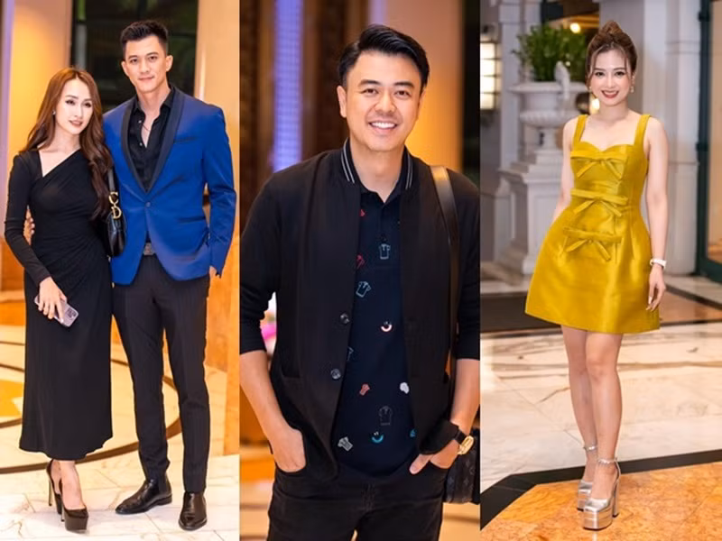 Đám cưới của Phương Nga còn có sự góp mặt của vợ chồng Hà Việt Dũng, Tuấn Tú, Dương Hoàng Yến. Ảnh: Người đưa tin