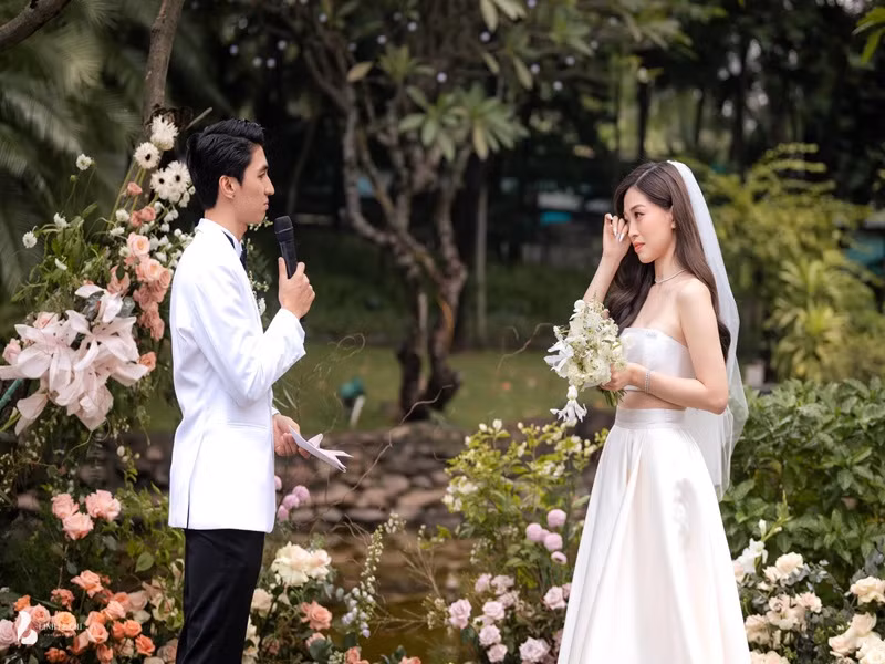 Vào buổi chiều ngày 21/10, cặp đôi tổ chức tiệc cưới riêng tư. Ảnh: Linh Lê Chí