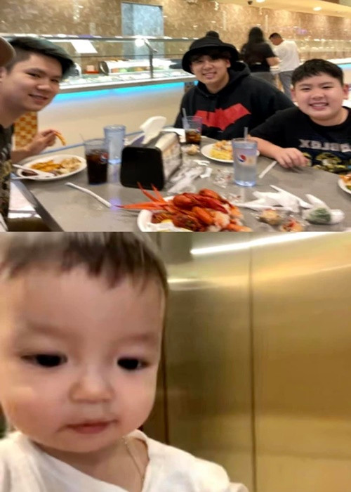 Nam ca sĩ hải ngoại không ít lần chia sẻ hình ảnh cuộc gọi giữa bé Benly và 3 anh trai của cậu nhóc hiện ở Mỹ.