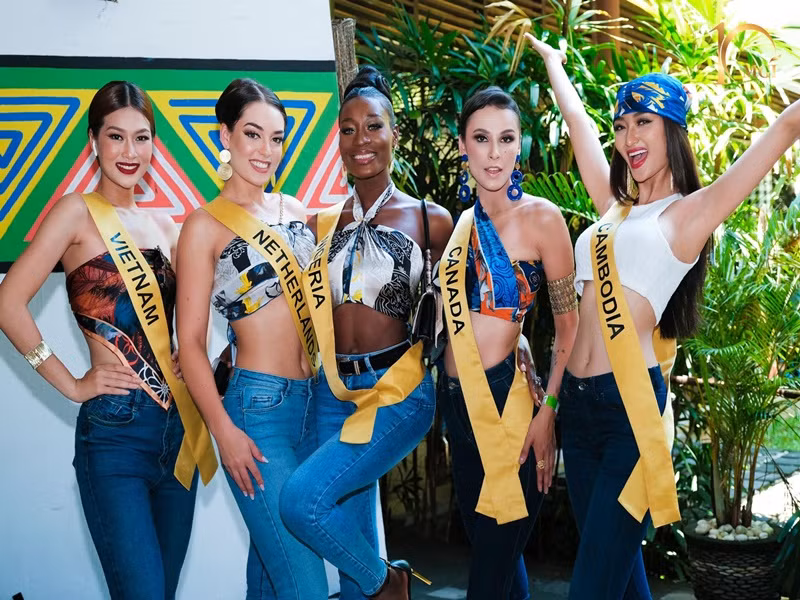 Thiên Ân lên đường sang Indonesia thi đấu chỉ 3 ngày sau đăng quang. Ảnh: Miss Grand International