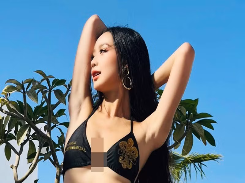 Trước đó, đại diện Việt Nam cũng diện bikini khoe dáng gợi cảm. Ảnh: FBNV