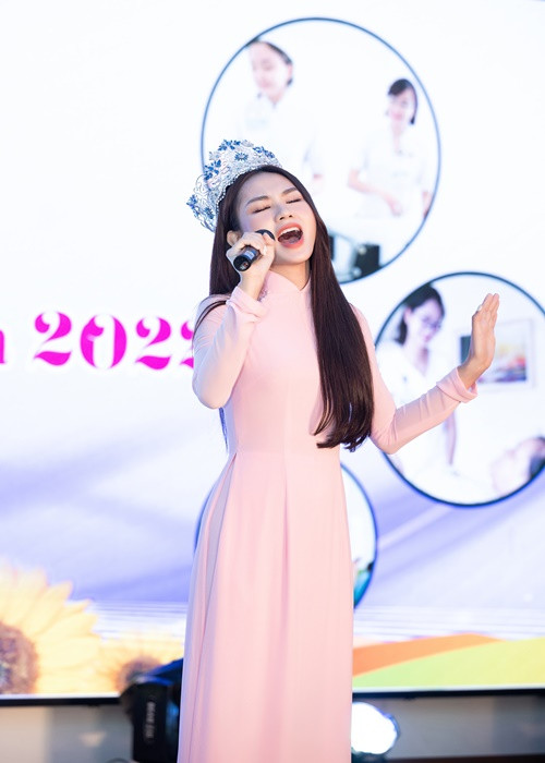 Hoa hậu Huỳnh Nguyễn Mai Phương chia sẻ, cô sẵn sàng đồng hành cùng bệnh viện trong các dự án sắp tới với hy vọng được cống hiến sức mình cho cộng đồng.