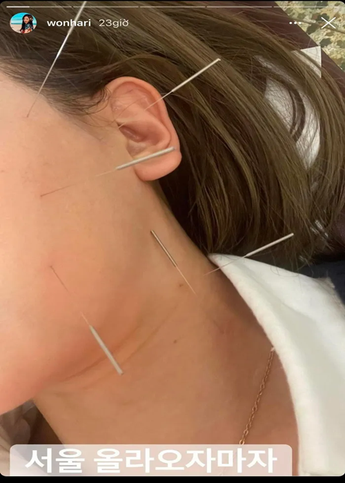 Hari Won sang Hàn Quốc chữa bệnh mà không có Trấn Thành đi cùng. Ảnh: Vietna