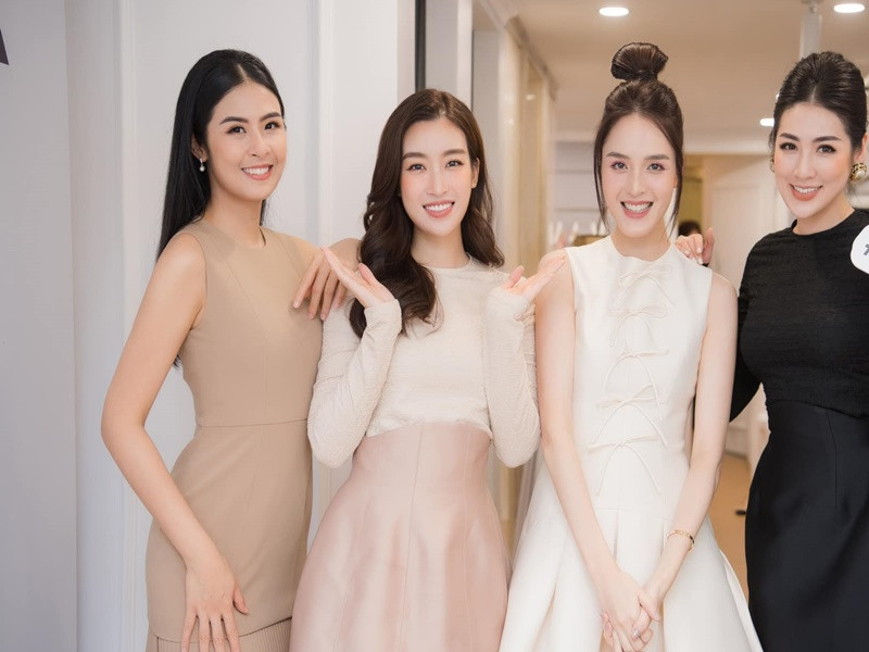 Hai nàng hoa hậu đều có tình duyên viên mãn. Ảnh: FBNV