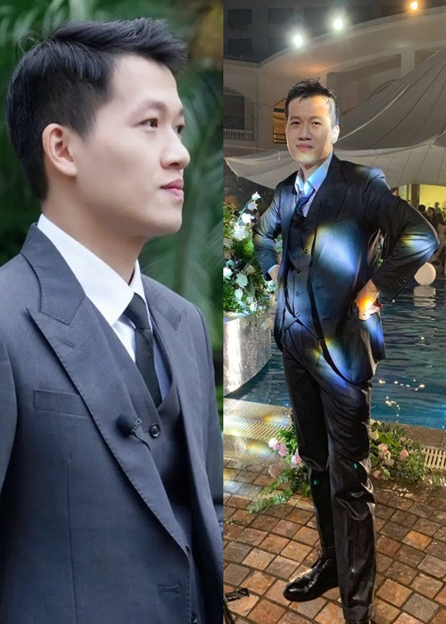 MC Trần Ngọc chia sẻ khoảnh khắc "khi đi hết mình, khi về hết hồn" trong đám cưới. Đi kèm với đó, anh viết: "Ảnh trên mạng và đồ ship đến. Chắc trong lô hàng có bịch dưa muối bị vỡ". Ảnh: FB Trần Ngọc