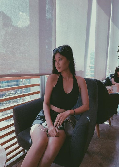 Trong chung kết Miss Grand Vietnam 2022, Thiên Ân thuyết trình về vấn nạn miệt thị thoại hình. Ảnh: FBNV