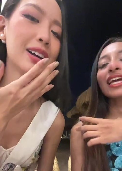 Luôn thân thiện với đối thủ, đại diện Việt Nam ngày càng ghi điểm với khán giả. Ảnh: Instagram