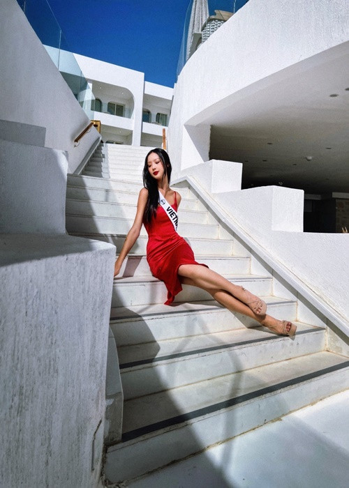 Người đẹp nỗ lực gây ấn tượng trong chặng đua cuối cùng. Ảnh: FBNV