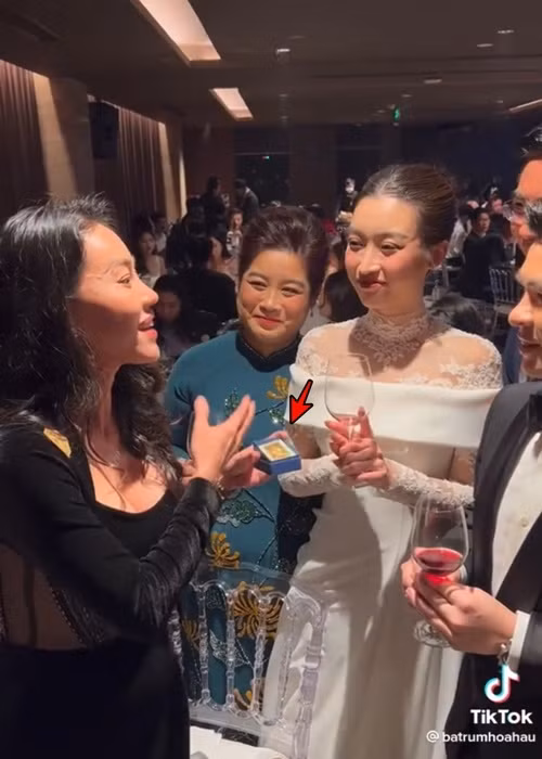 Món quà cưới của bà Phạm Kim Dung dành cho Đỗ Mỹ Linh gây chú ý. Ảnh: Yan