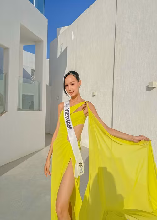 Hoa hậu Bảo Ngọc chia sẻ, trong chung kết, cô có thể không phải người diễn đẹp nhất nhưng giữ tâm thế thoải mái trên sân khấu. Ảnh: FBNV