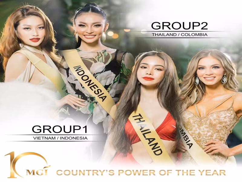 Ngoài đại diện Việt Nam, các thí sinh Thái Lan, Colombia, Indonesia cũng giành chiến thắng vòng 2. Vòng 3 sẽ tìm ra người chiến thắng duy nhất ở mỗi nhóm. Ảnh: Miss Grand International