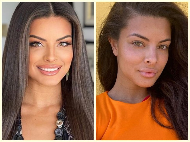 Giống Lê Nguyễn Bảo Ngọc, Á hậu 1 Hoa hậu Liên lục địa 2022 Mariela Pepin cũng tự tin xuất hiện với gương mặt không son phấn.